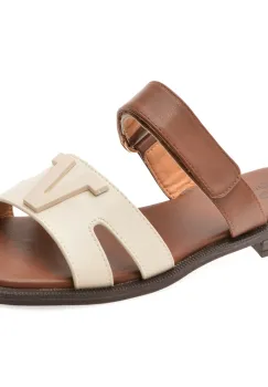 Papuci FLAVIA PASSINI bej, 1352H20, din piele naturala imagine