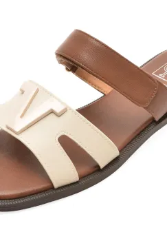 Papuci FLAVIA PASSINI bej, 1352H20, din piele naturala imagine