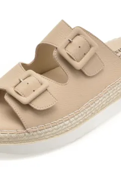 Papuci FLAVIA PASSINI bej, 201510, din piele naturala imagine