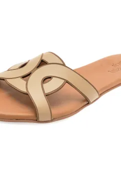 Papuci FLAVIA PASSINI bej, 2401, din piele naturala imagine