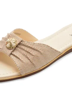 Papuci FLAVIA PASSINI bej, 9208, din material textil imagine