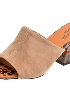 Papuci FLAVIA PASSINI bej, H694, din piele intoarsa imagine