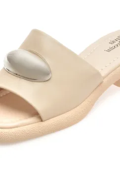 Papuci FLAVIA PASSINI bej, V1396, din piele naturala imagine