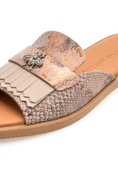 Papuci FLAVIA PASSINI gri, 13027, din piele naturala imagine