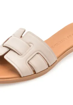 Papuci FLAVIA PASSINI gri, 13176, din piele naturala imagine