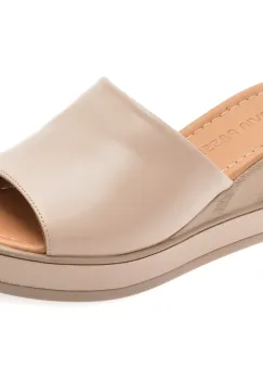 Papuci FLAVIA PASSINI gri, 22078, din piele naturala imagine