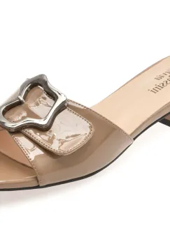 Papuci FLAVIA PASSINI gri, V1092, din piele naturala lacuita imagine