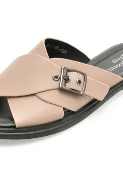 Papuci FLAVIA PASSINI gri, V951G50, din piele naturala imagine