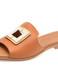 Papuci FLAVIA PASSINI maro, 13234, din piele naturala imagine