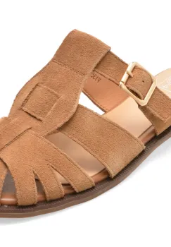 Papuci FLAVIA PASSINI maro, 1352H33, din piele intoarsa imagine