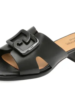 Papuci FLAVIA PASSINI negri, 1386H12, din piele naturala imagine