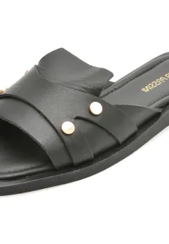 Papuci FLAVIA PASSINI negri, 203M752, din piele naturala imagine