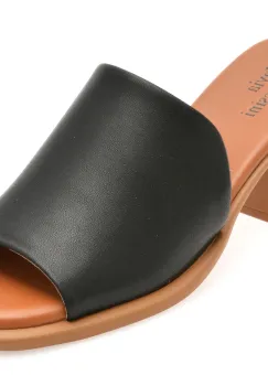 Papuci FLAVIA PASSINI negri, 22069, din piele naturala imagine