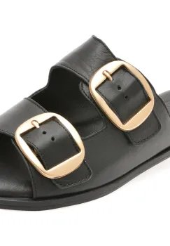 Papuci FLAVIA PASSINI negri, 251445, din piele naturala imagine