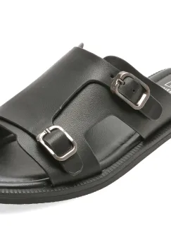 Papuci FLAVIA PASSINI negri, 35K28, din piele naturala imagine