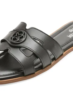 Papuci FLAVIA PASSINI negri, 9146, din piele naturala imagine