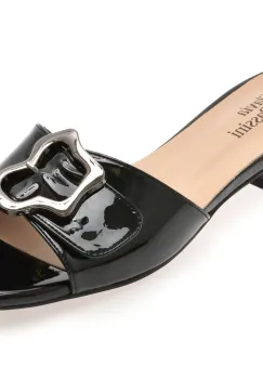 Papuci FLAVIA PASSINI negri, V1092, din piele naturala lacuita imagine