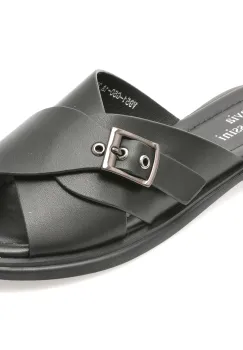 Papuci FLAVIA PASSINI negri, V951G50, din piele naturala imagine