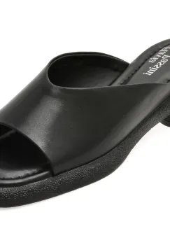 Papuci FLAVIA PASSINI negri, X8961, din piele naturala imagine