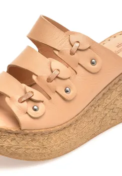 Papuci FLAVIA PASSINI nude, 7715, din piele naturala imagine