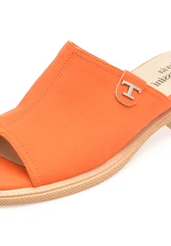 Papuci FLAVIA PASSINI portocalii, 1979, din piele naturala imagine