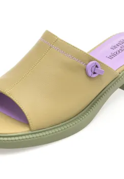 Papuci FLAVIA PASSINI verzi, 1222, din piele naturala imagine