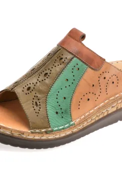 Papuci FLAVIA PASSINI verzi, 4710, din piele naturala imagine
