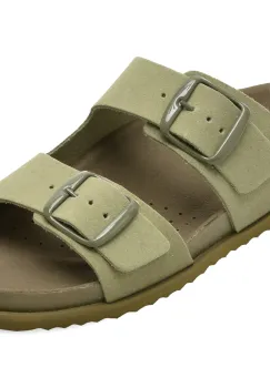 Papuci GEOX verde, D558RA, din piele intoarsa imagine