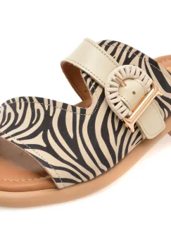 Papuci GOLD DEER bej, 22040, din piele naturala imagine
