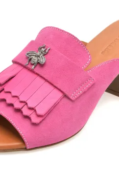 Papuci GOLD DEER fucsia, 13174, din piele intoarsa imagine