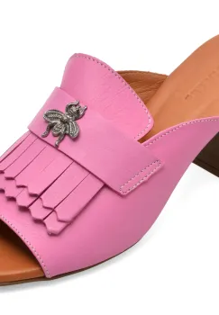Papuci GOLD DEER fucsia, 13174, din piele naturala imagine