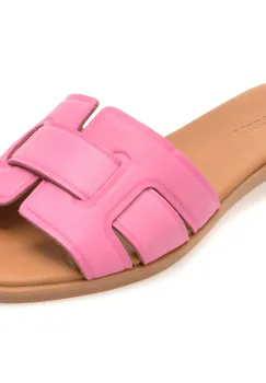 Papuci GOLD DEER fucsia, 13176, din piele naturala imagine