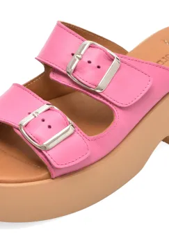 Papuci GOLD DEER fucsia, 13228, din piele naturala imagine