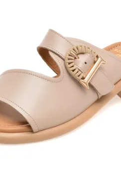 Papuci GOLD DEER gri, 22040, din piele naturala imagine
