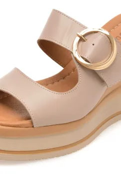Papuci GOLD DEER gri, 22088, din piele naturala imagine
