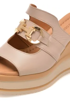Papuci GOLD DEER gri, 22092, din piele naturala imagine