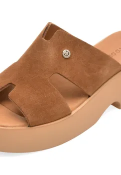 Papuci GOLD DEER maro, 13211, din piele intoarsa imagine