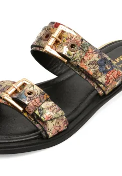 Papuci GOLD DEER multicolor, 458014, din piele naturala imagine