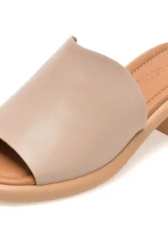 Papuci GOLD DEER nude, 22062, din piele naturala imagine