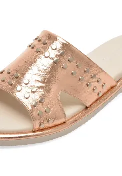 Papuci GOLD DEER roz, 1365705, din piele naturala imagine