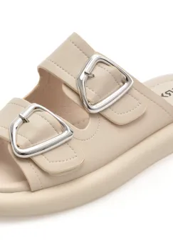 Papuci GRYXX albi, V931C19, din piele naturala imagine