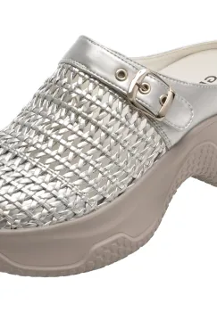 Papuci GRYXX argintii, 2511, din piele ecologica imagine
