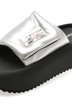 Papuci GRYXX argintii, L821, din piele ecologica imagine