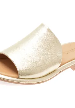 Papuci GRYXX aurii, 1461207, din piele naturala imagine