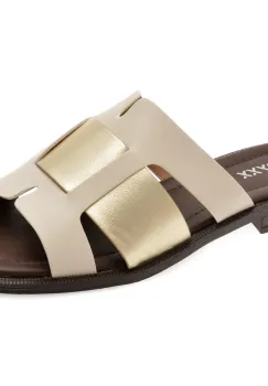 Papuci GRYXX bej, 1352G17, din piele naturala imagine