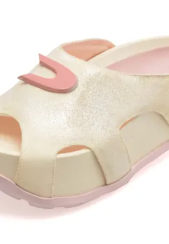 Papuci GRYXX bej, 2707, din piele intoarsa imagine