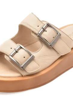 Papuci GRYXX bej, 5009, din piele naturala imagine