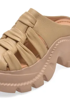 Papuci GRYXX bej, 56263, din piele naturala imagine