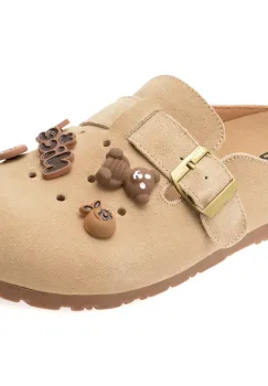 Papuci GRYXX bej, B6610, din piele intoarsa imagine