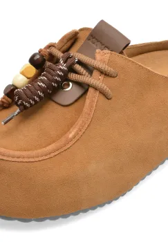 Papuci GRYXX bej, M7351, din piele intoarsa imagine